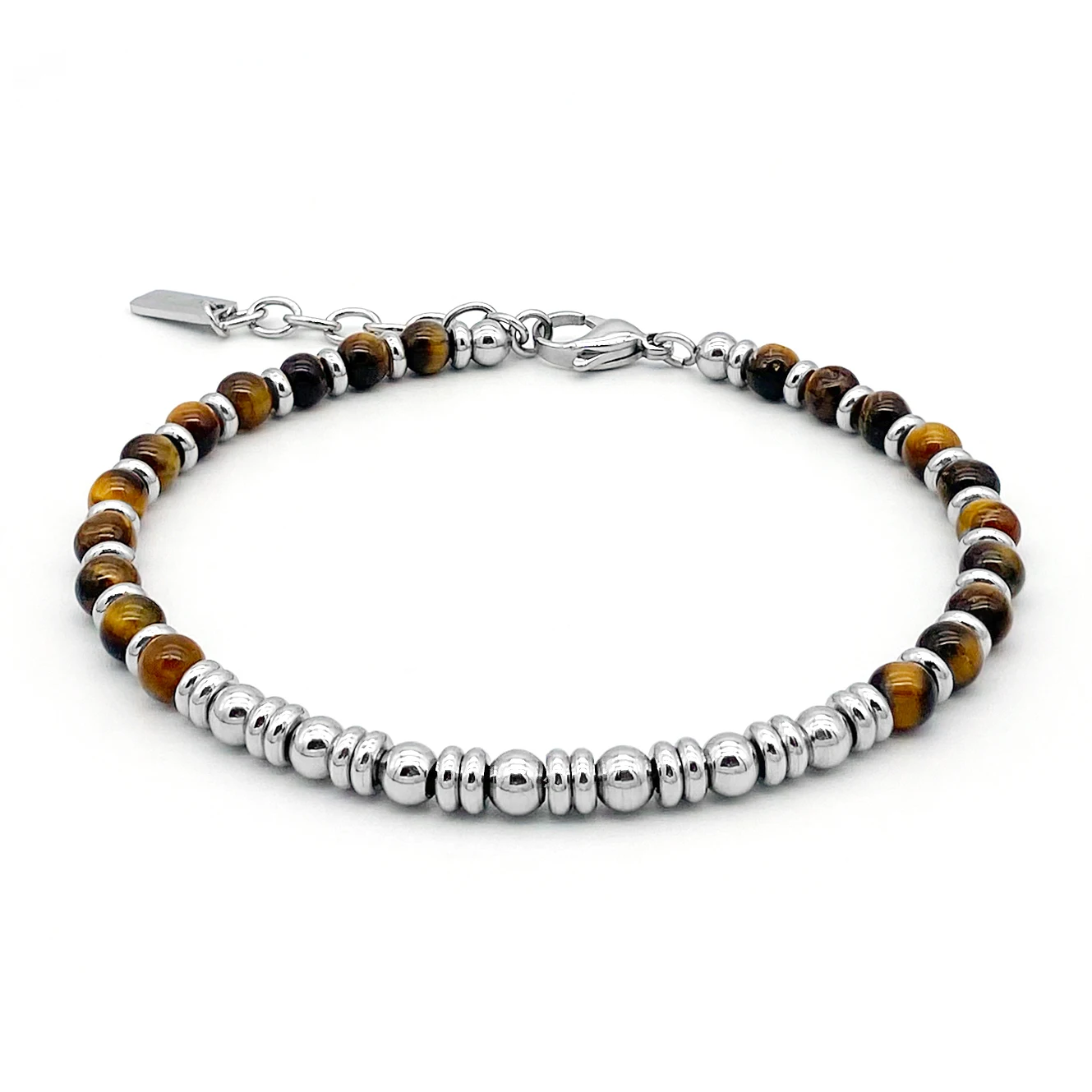 Men's Bead Bracelet with Natural Stones