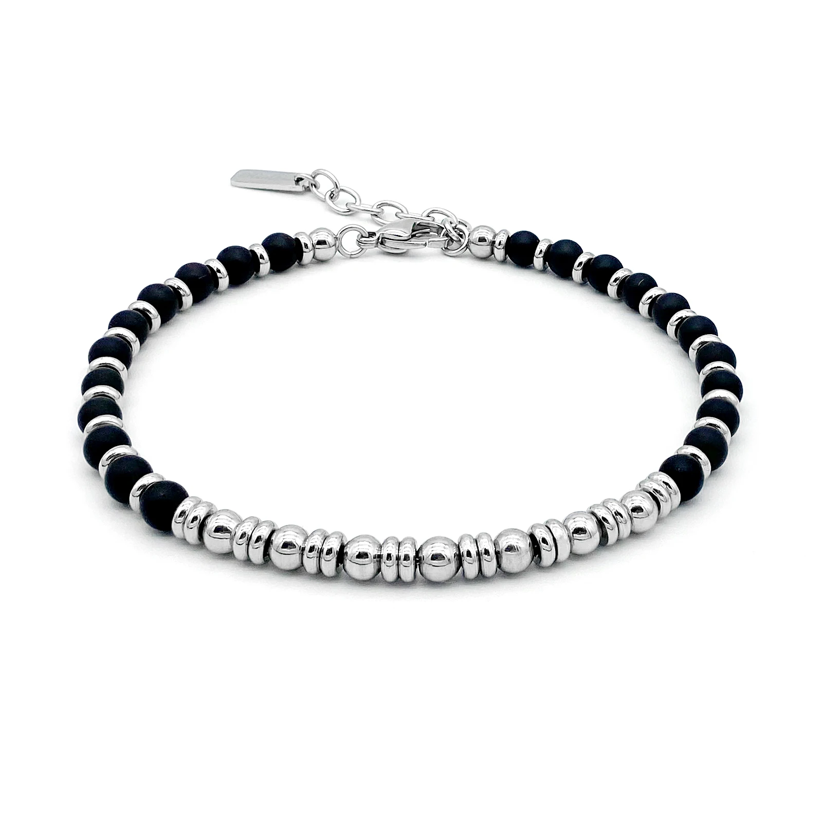 Men's Bead Bracelet with Natural Stones
