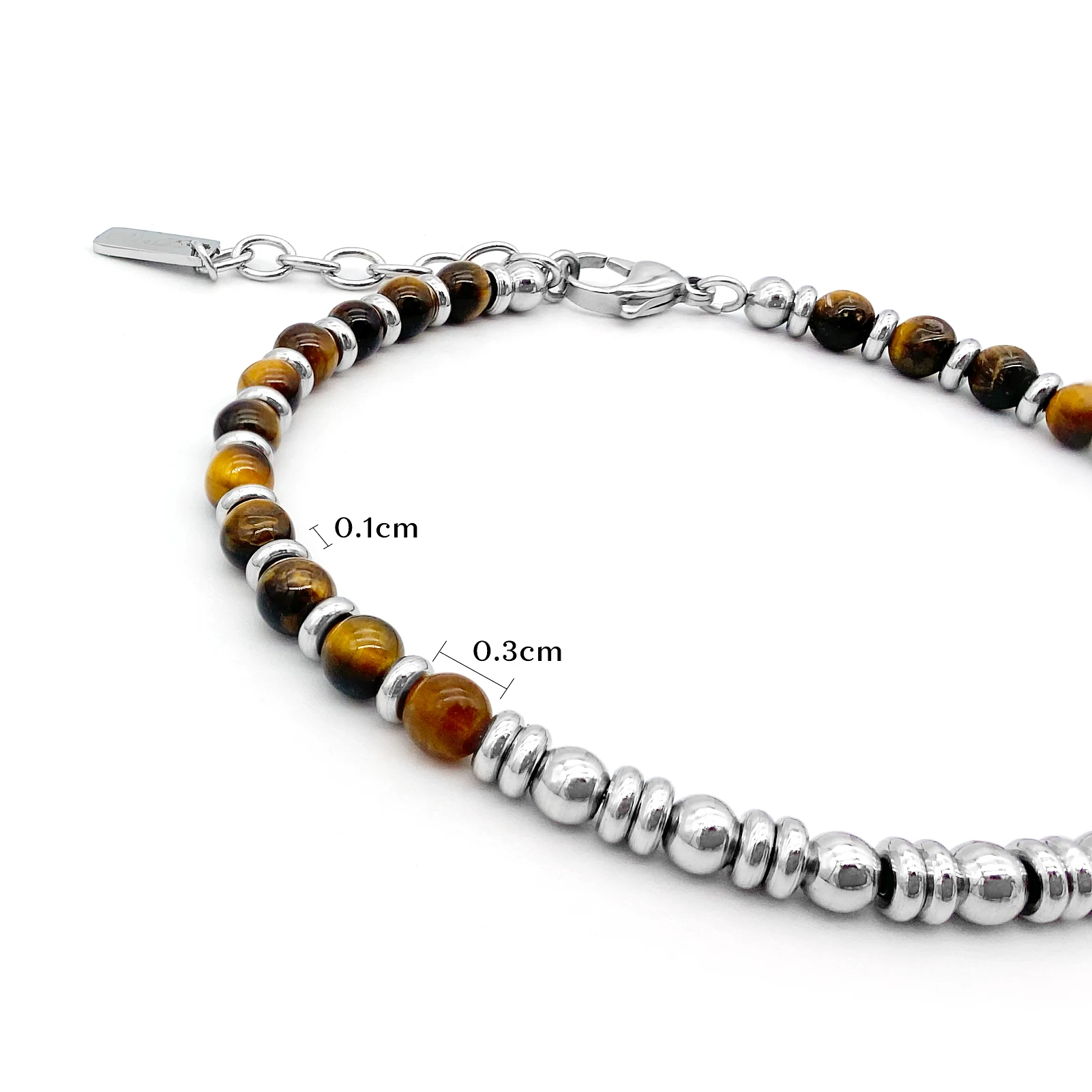 Men's Bead Bracelet with Natural Stones
