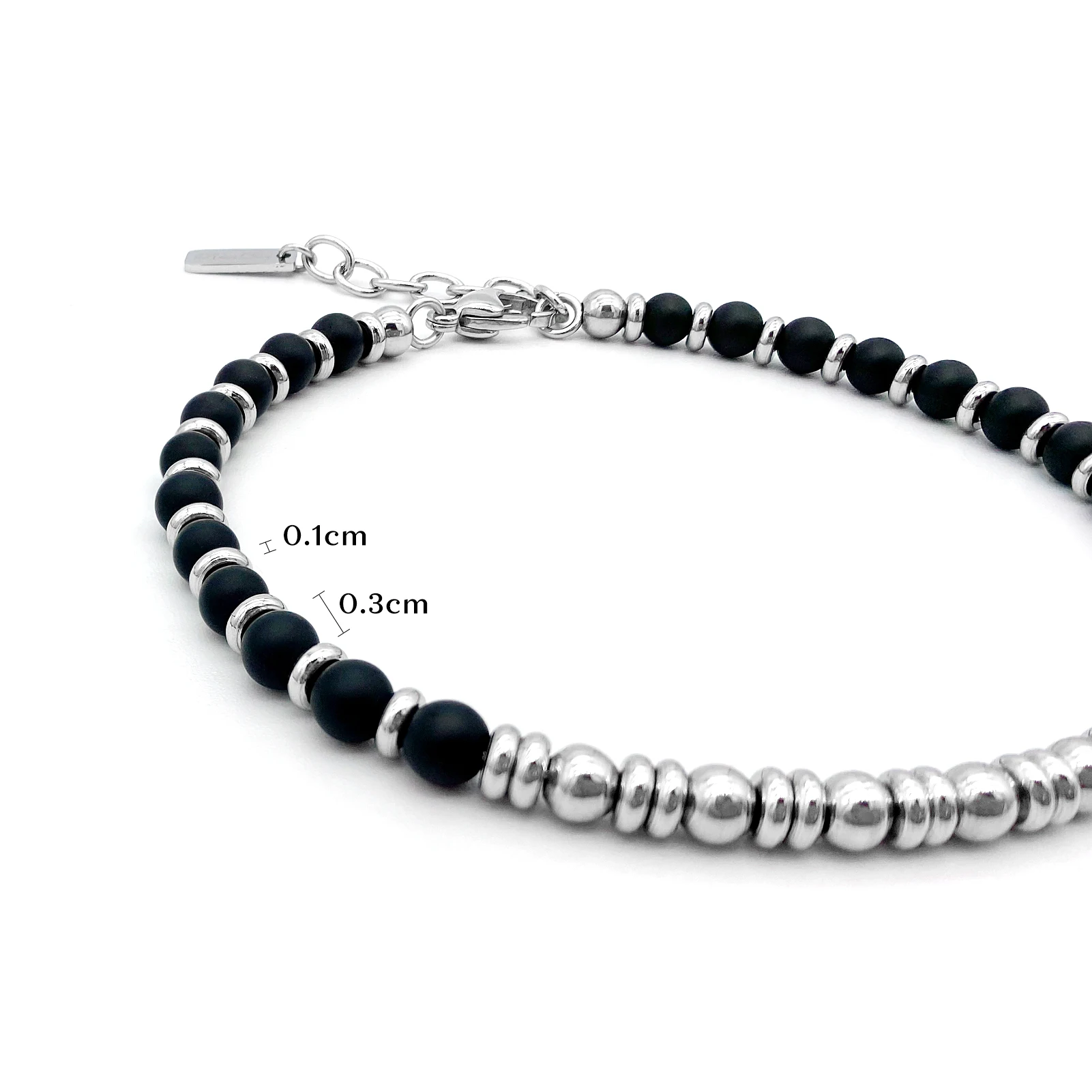 Black Natural Stone Beaded Bracelet