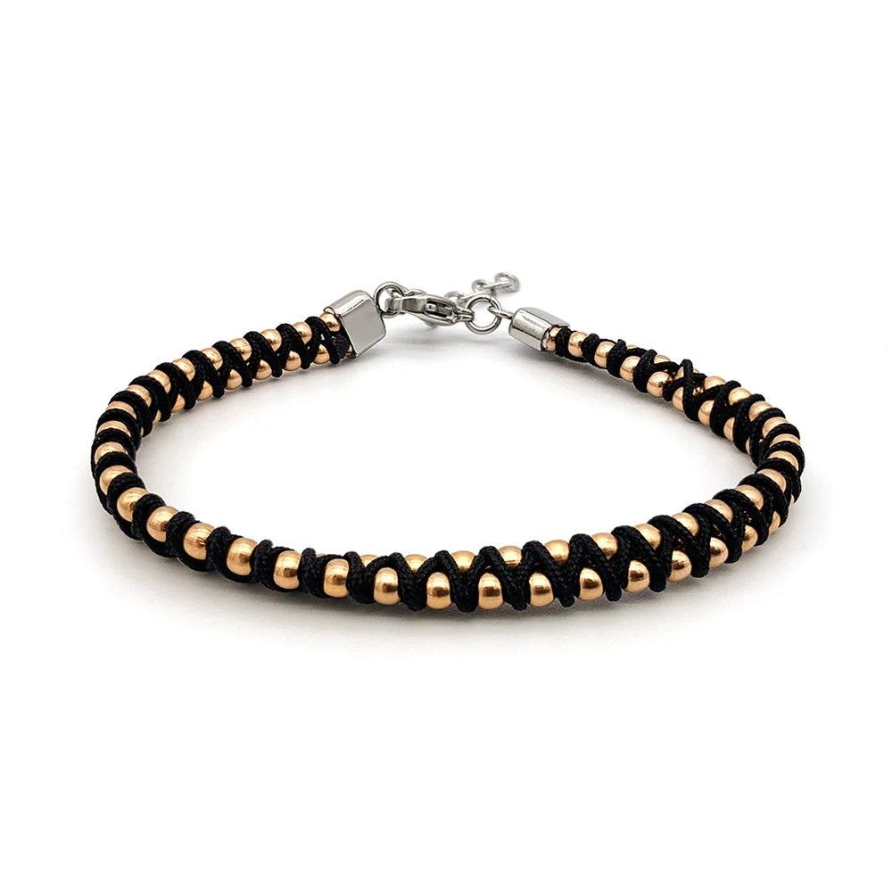 Men's Stainless Steel Beaded Bracelet