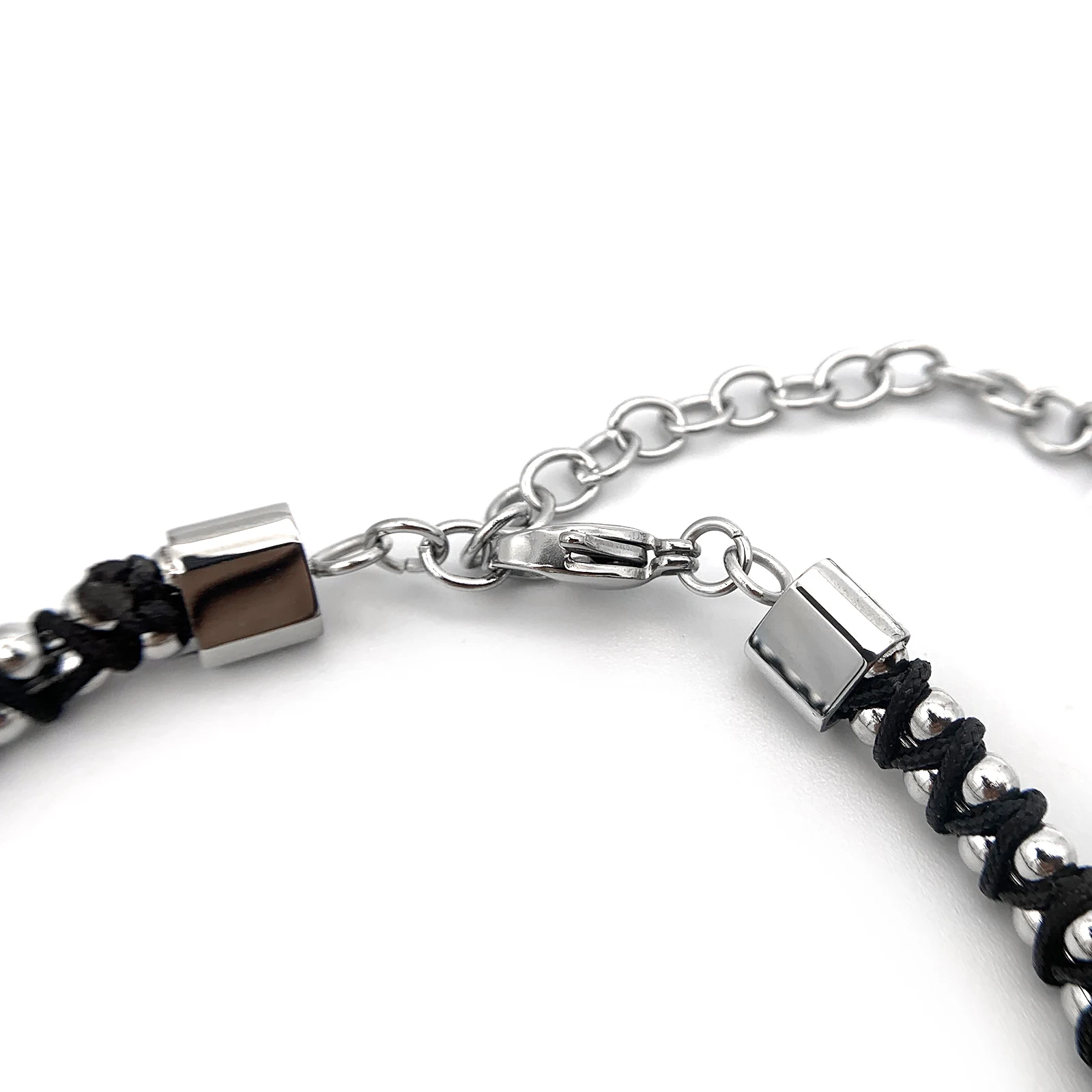Men's Stainless Steel Beaded Bracelet