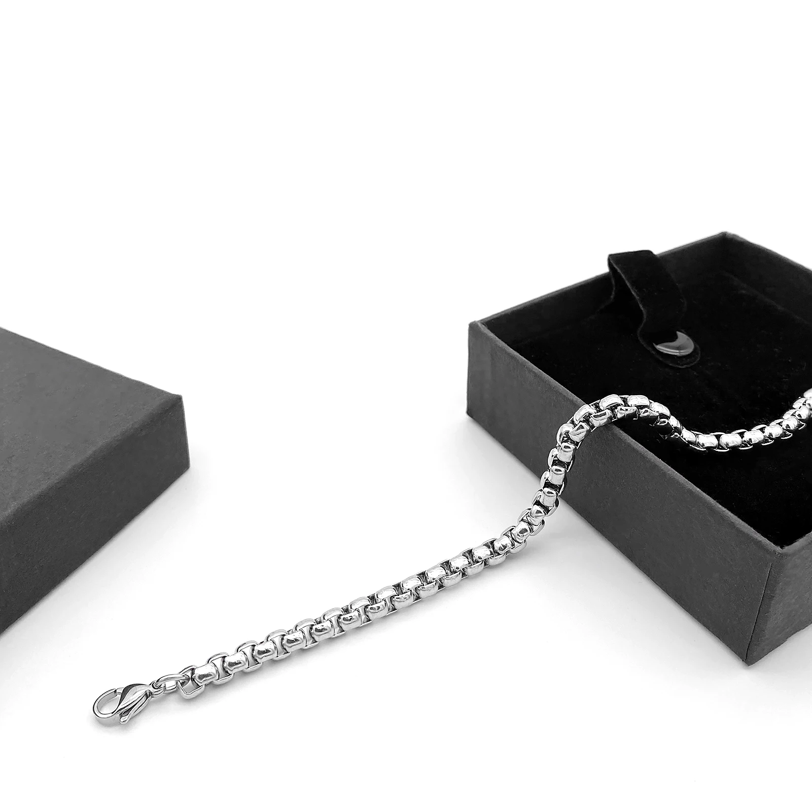 Mens Stainless Steel Link Chain Bracelet