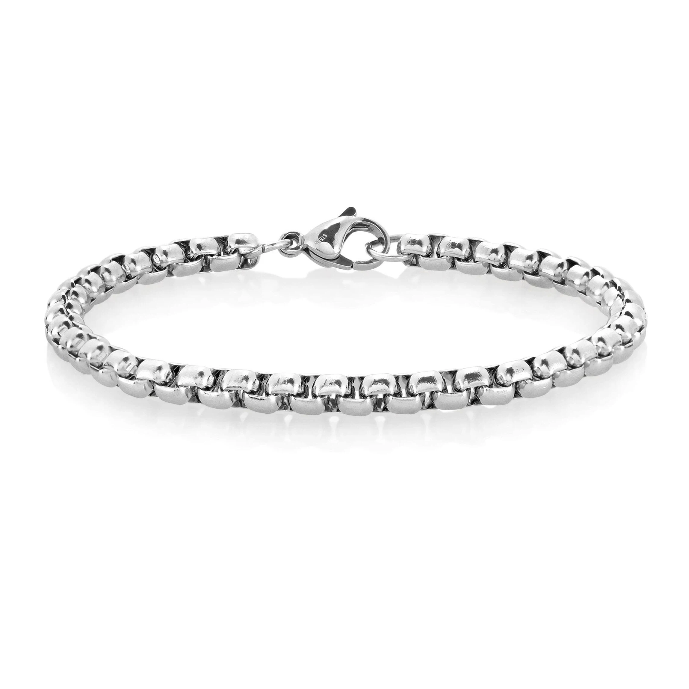 Mens Stainless Steel Link Chain Bracelet