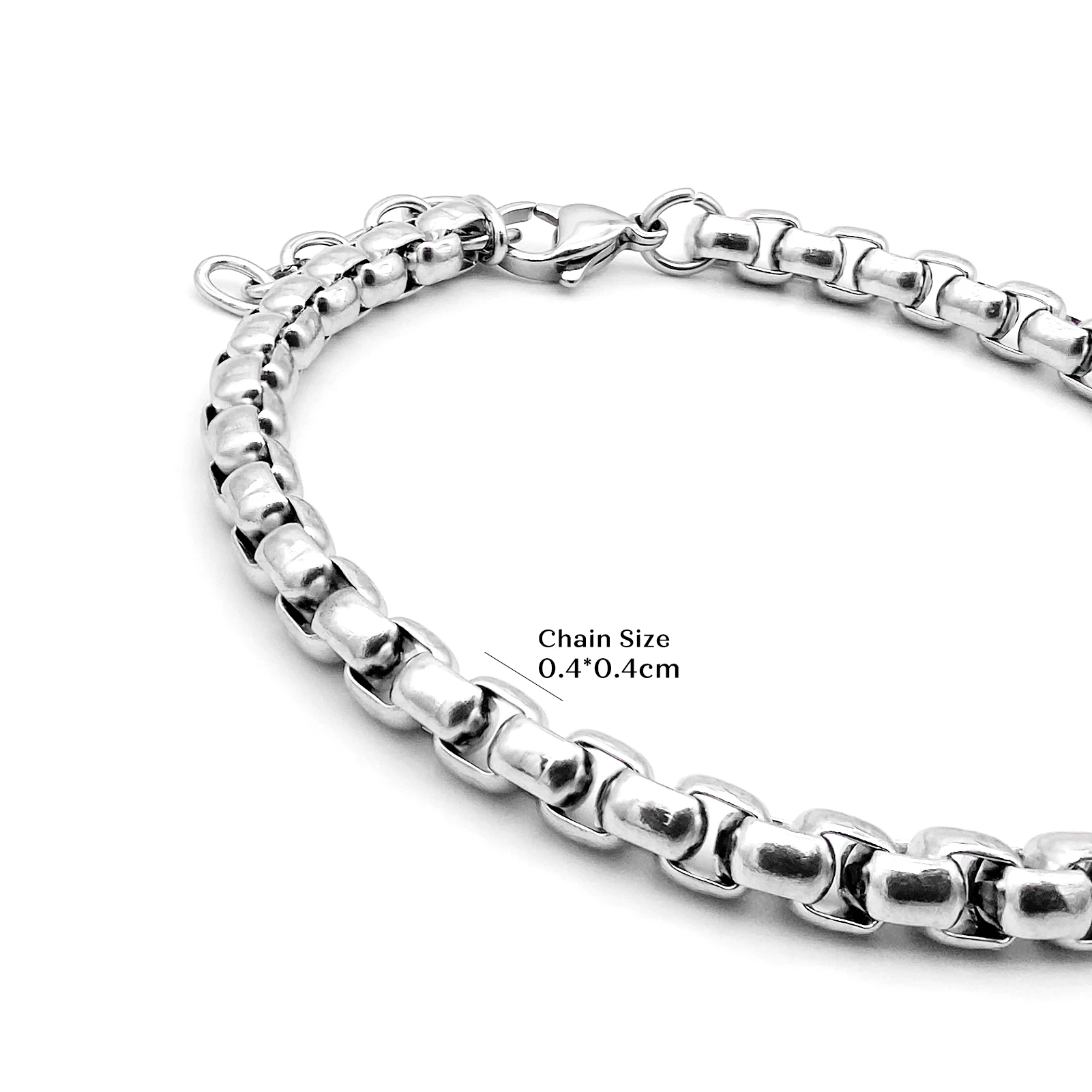 Mens Stainless Steel Link Chain Bracelet