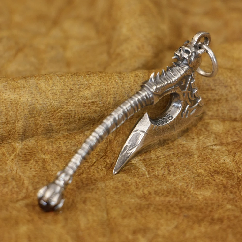925 Sterling Silver Axe Pendant