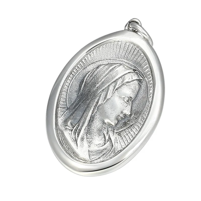 925 Sterling Silver Virgin Mary Pendant