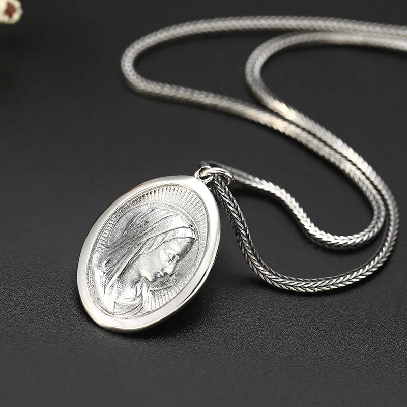925 Sterling Silver Virgin Mary Pendant