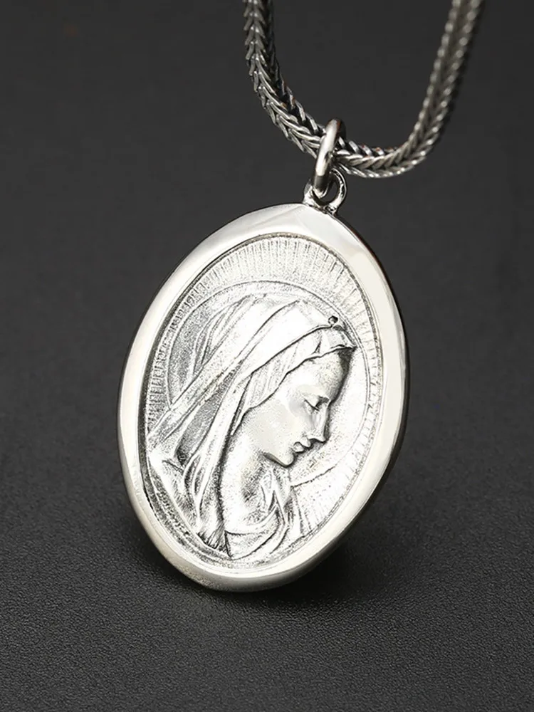 925 Sterling Silver Virgin Mary Pendant
