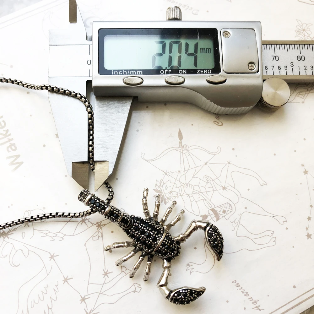 Scorpion Pendant Link Chain Necklace