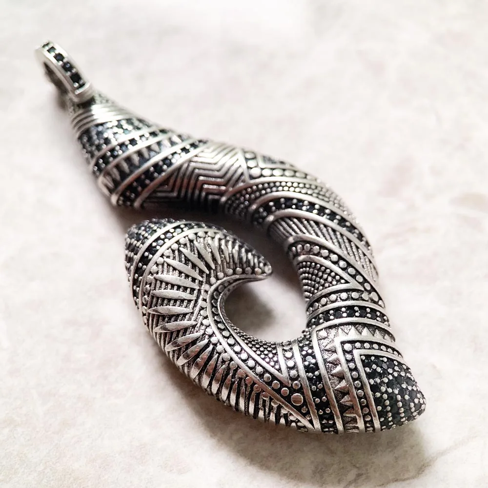 Maori Fish Hook Pendant Necklace