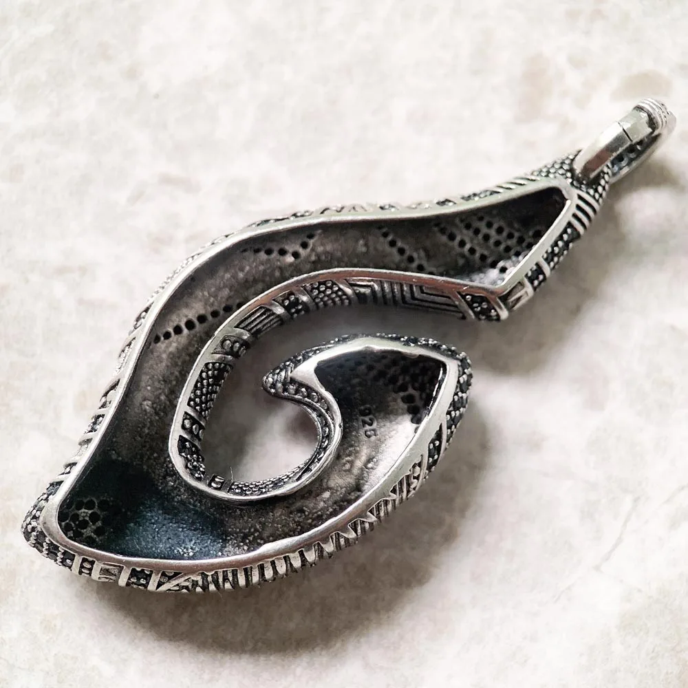 Maori Fish Hook Pendant Necklace