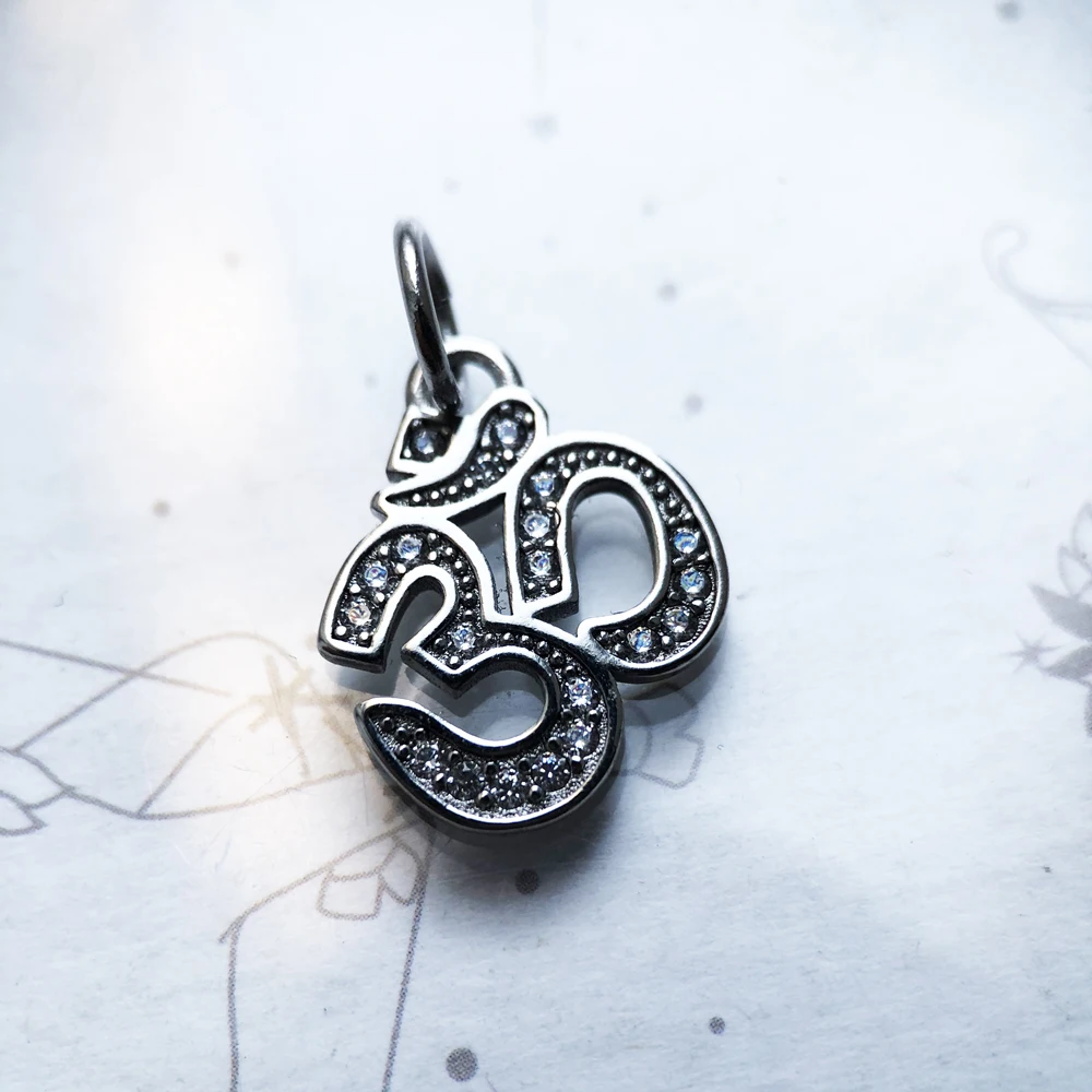Yoga OM Mani Padme Hum Vintage Pendant