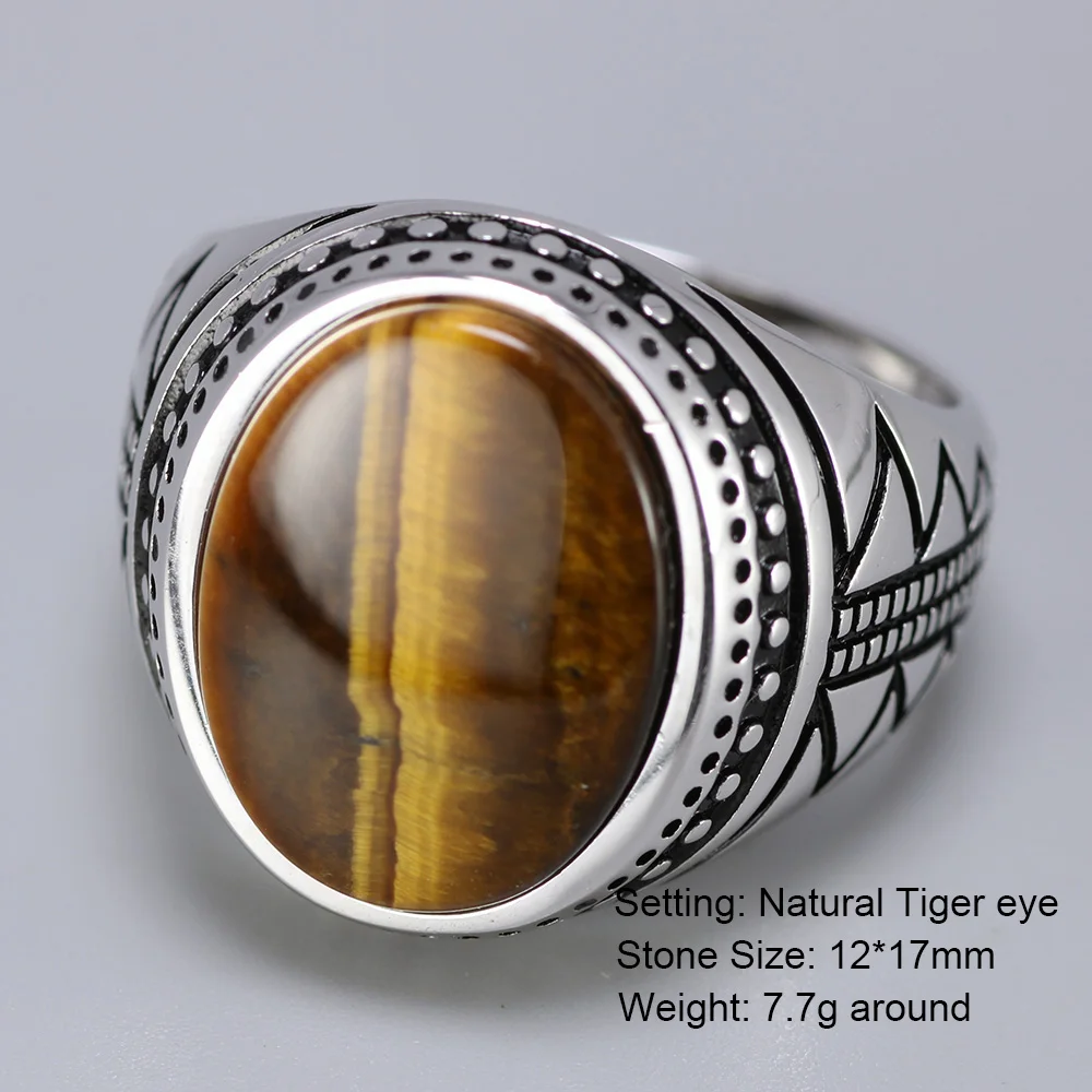 Vintage Turkish Ring with Tiger Eye Stone