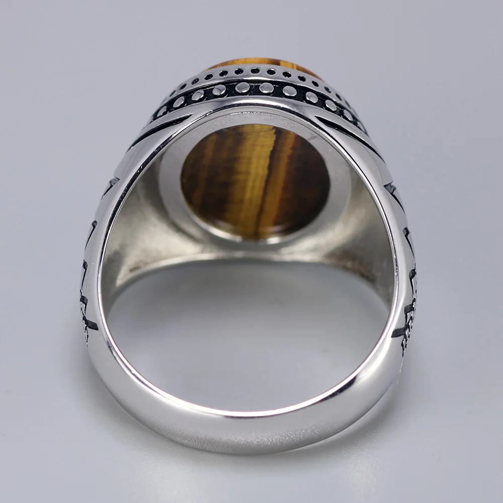 Vintage Turkish Ring with Tiger Eye Stone