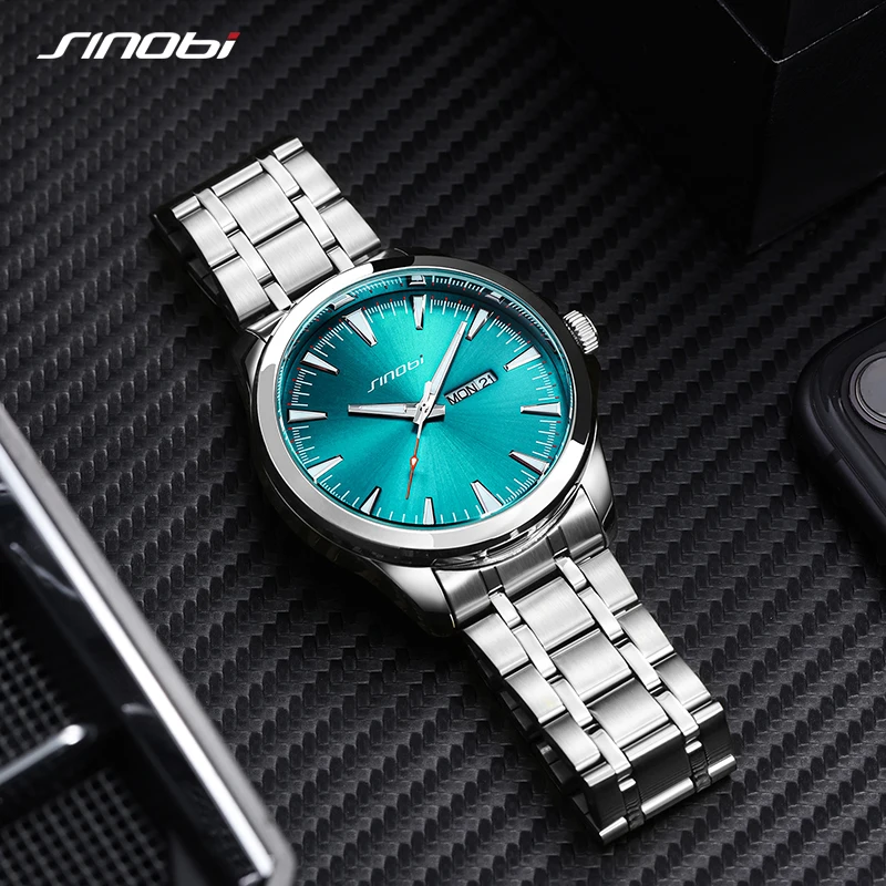 SINOBI Mens Luxury Chronograph Quartz Watch