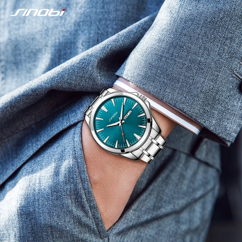SINOBI Mens Luxury Chronograph Quartz Watch