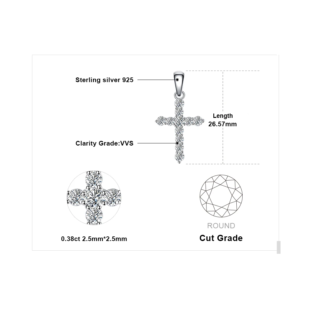 Gold Plated Cubic Zirconia Cross Pendant