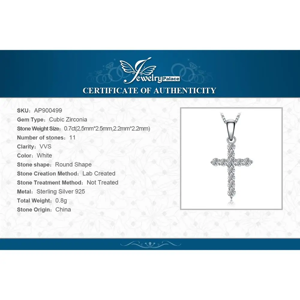 Gold Plated Cubic Zirconia Cross Pendant