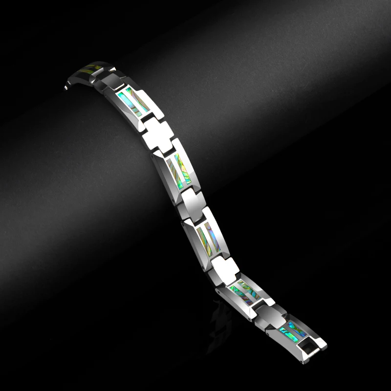 Tungsten Bracelet with Shells and Magnets