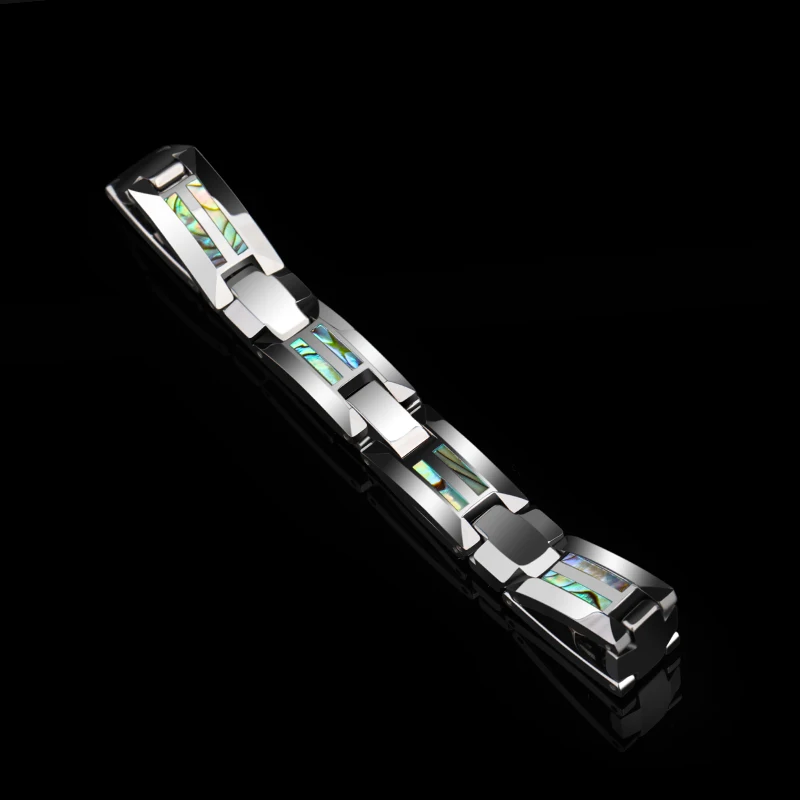 Tungsten Bracelet with Shells and Magnets