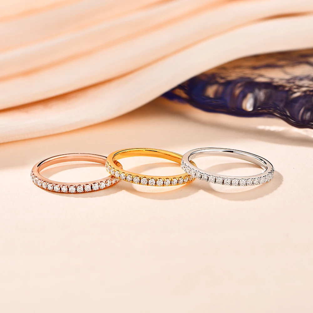 925 Sterling Silver Moissanite Ring for Girls