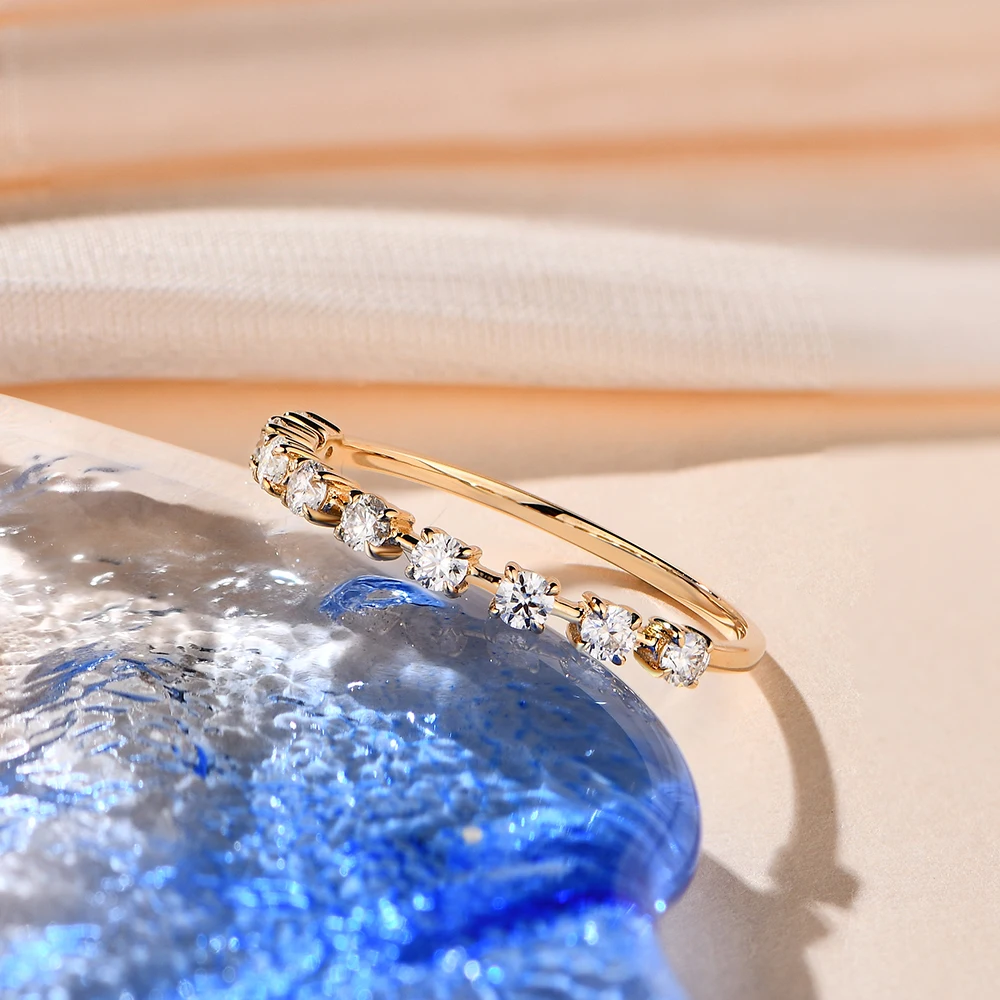 10K/14K Gold Plated Moissanite Diamond Ring