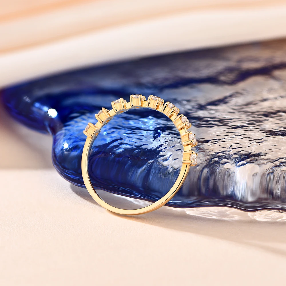 10K/14K Gold Plated Moissanite Diamond Ring