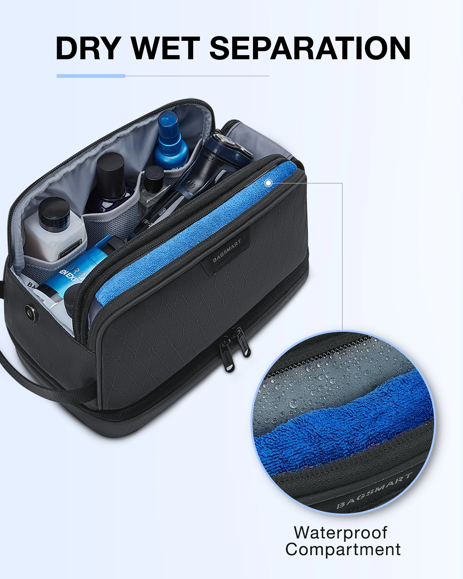 Men's Stylish Dopp Kit Toiletry Bag