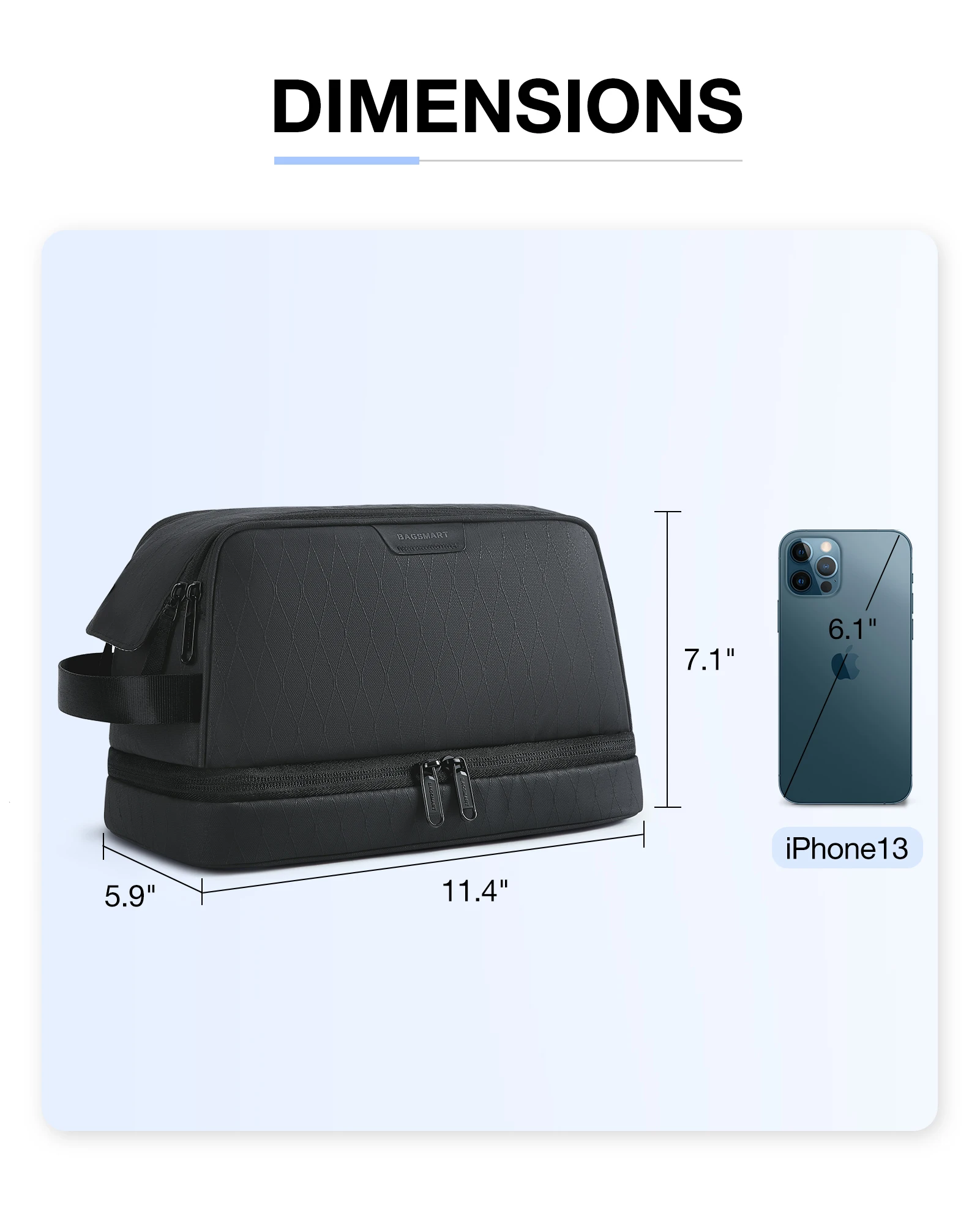 Men's Stylish Dopp Kit Toiletry Bag