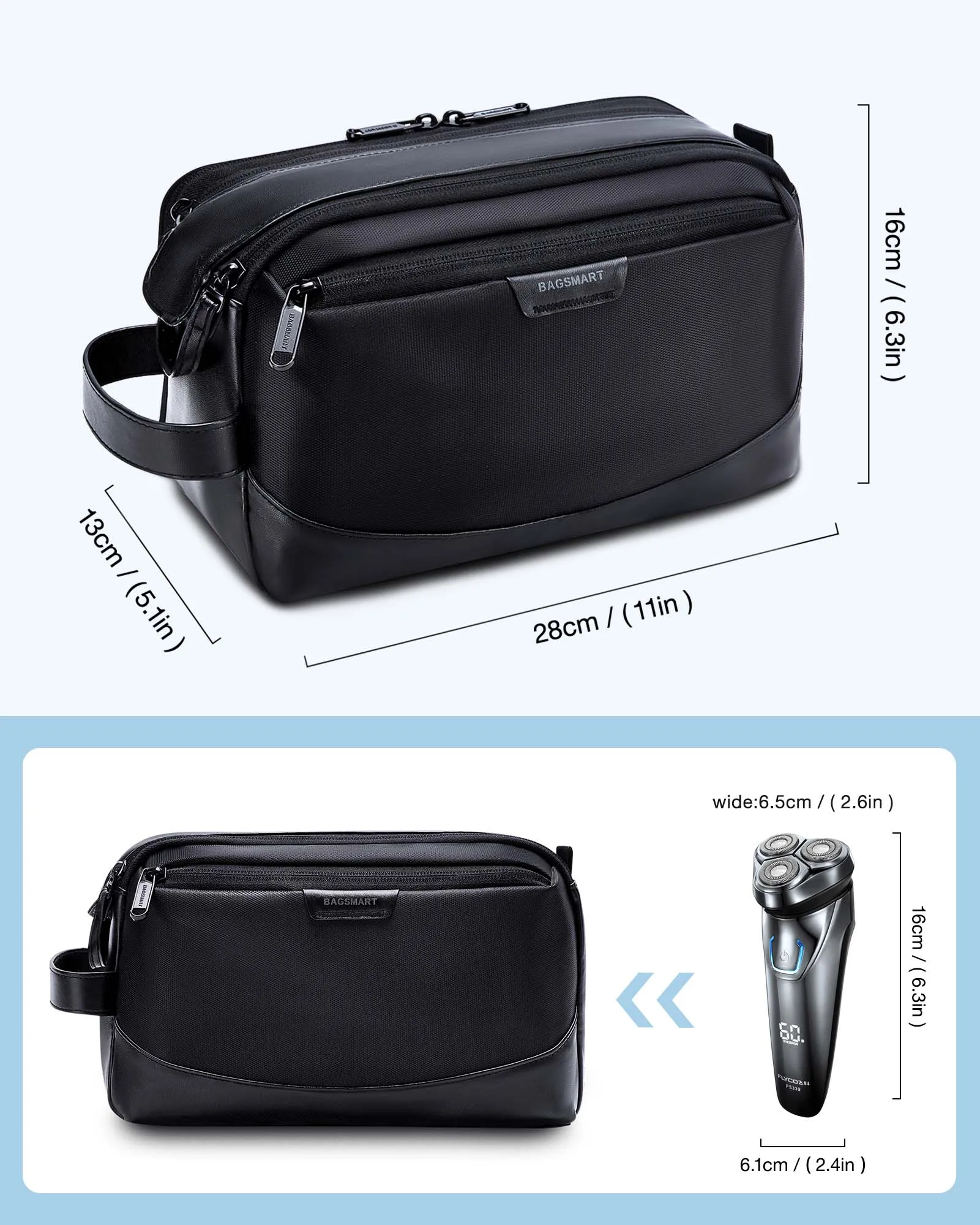 Large Travel Toiletry Organizer Dopp Kit