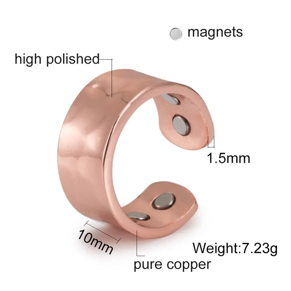99.99% Pure Copper Magnetic Rings for Men