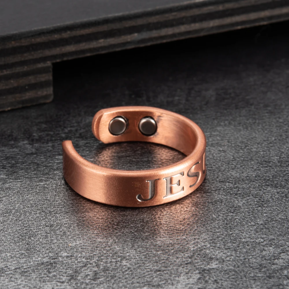 Copper Magnetic JESUS Rings
