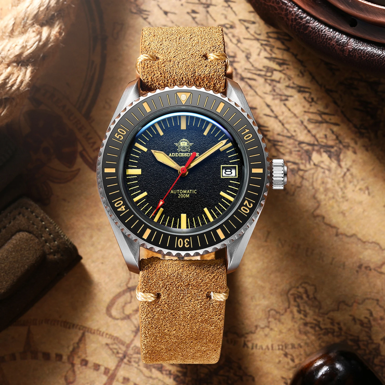 ADDIESDIVE Pot Cover Sapphire Diver Watch