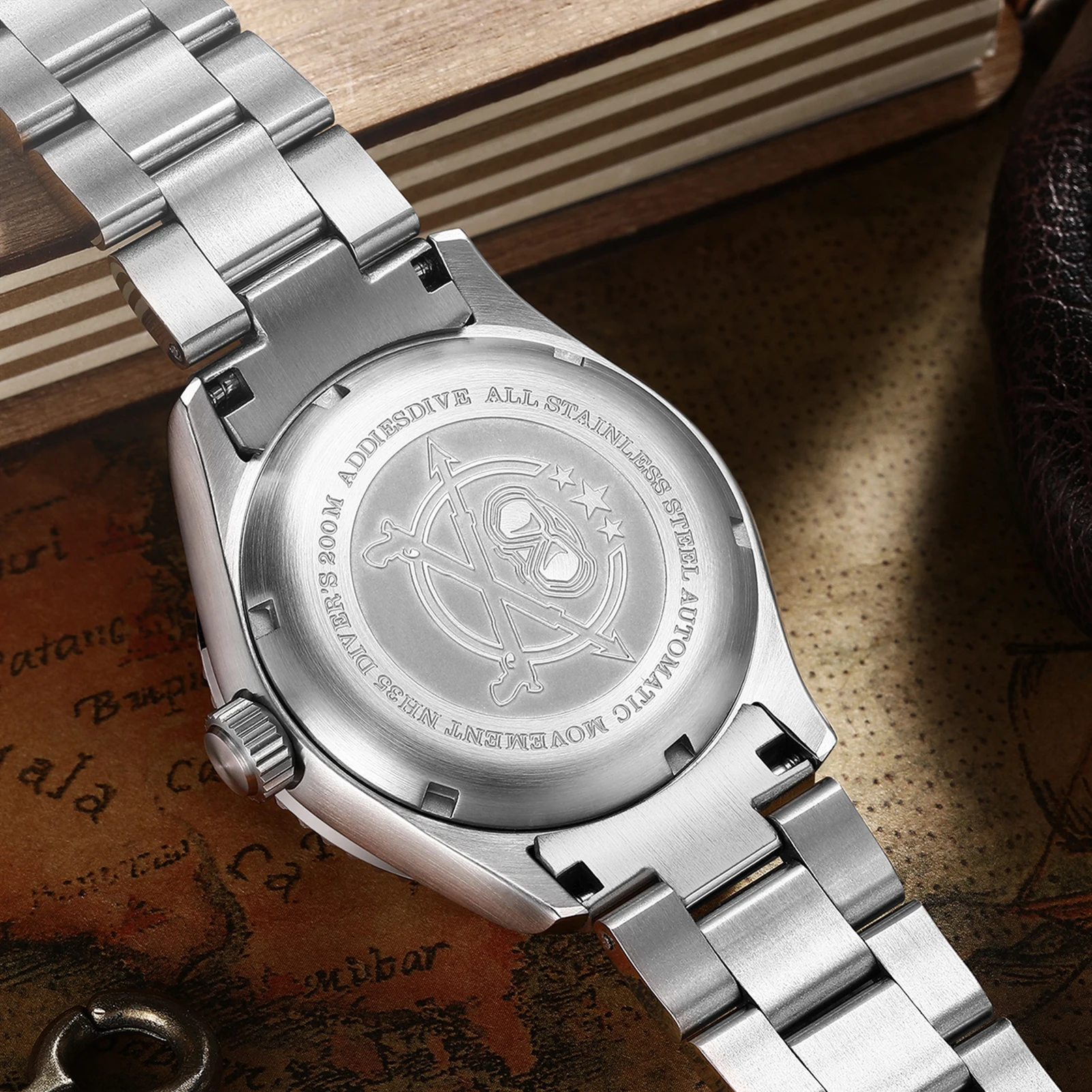 ADDIESDIVE Pot Cover Sapphire Diver Watch