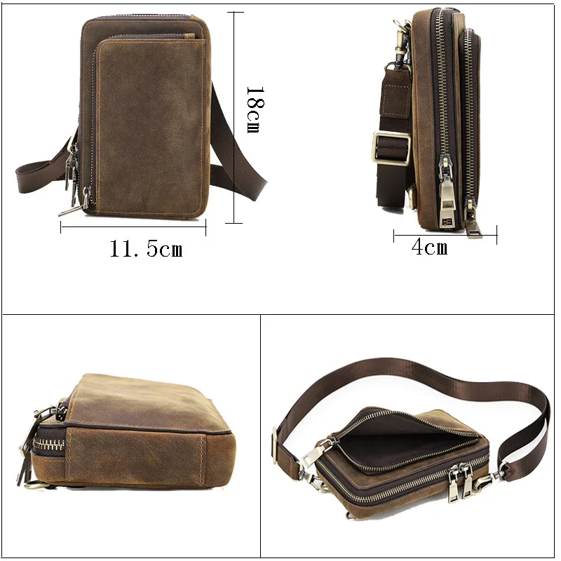 Leather Cell Phone Travel Wallet