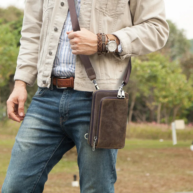 Leather Cell Phone Travel Wallet