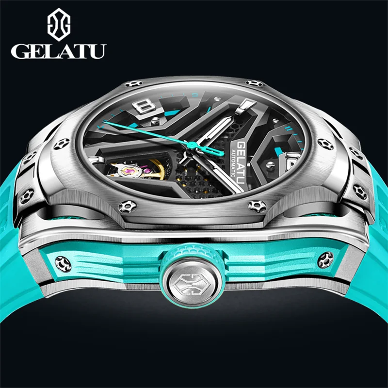 GELATU 6007 Men's Luxury Automatic Skeleton Watch