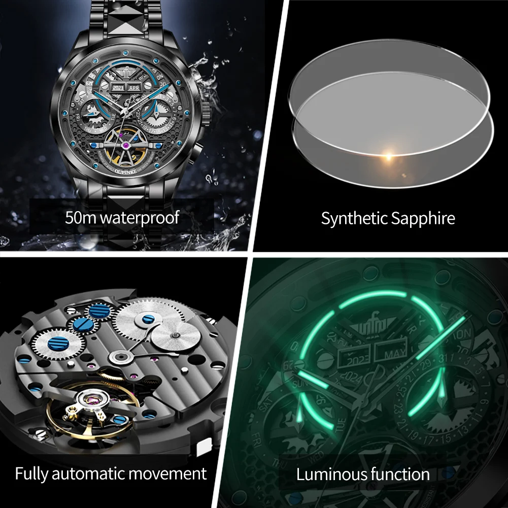 OUPINKE Tourbillon Mens Watch