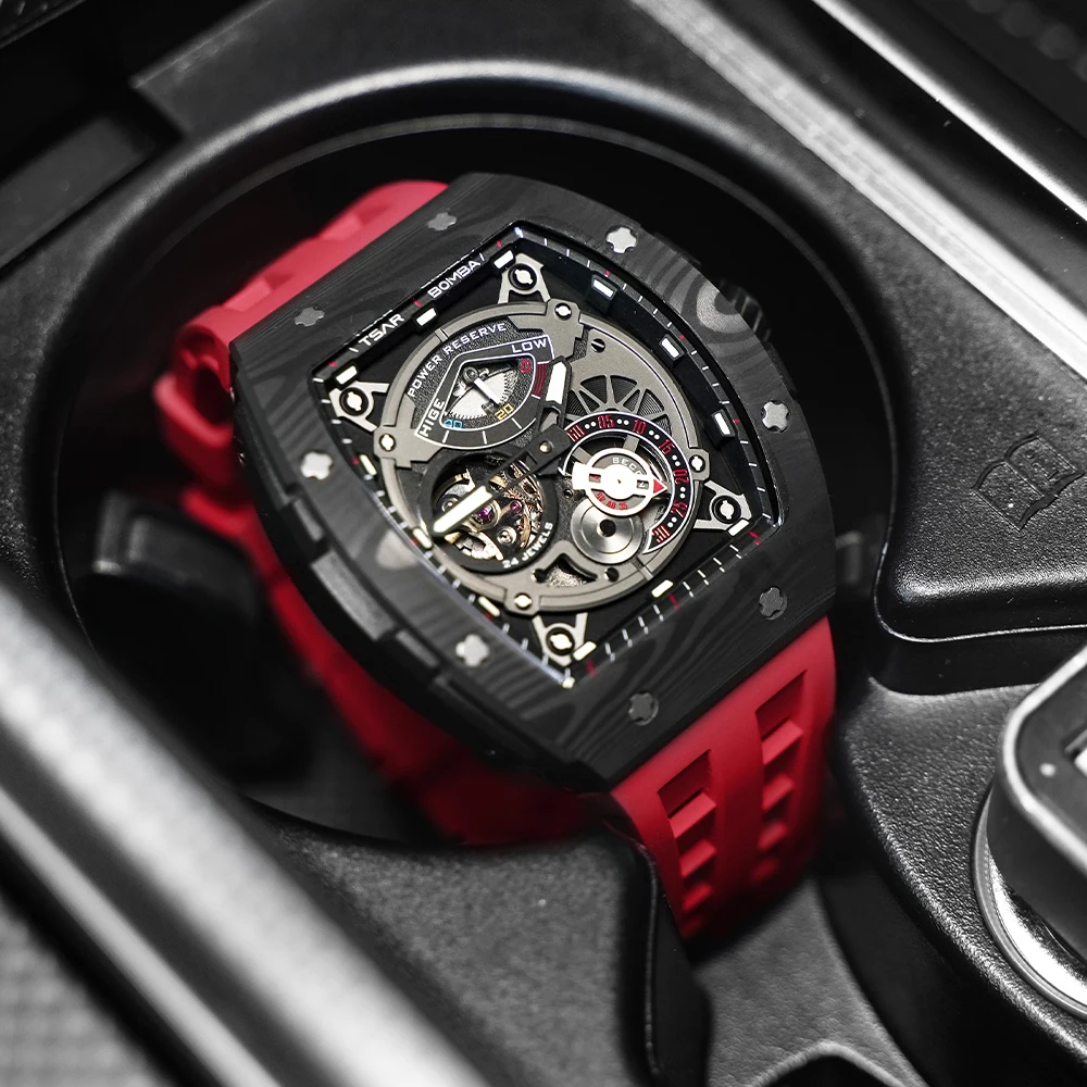 TSAR BOMBA TB8208 Automatic Carbon Fiber Luxury Watch