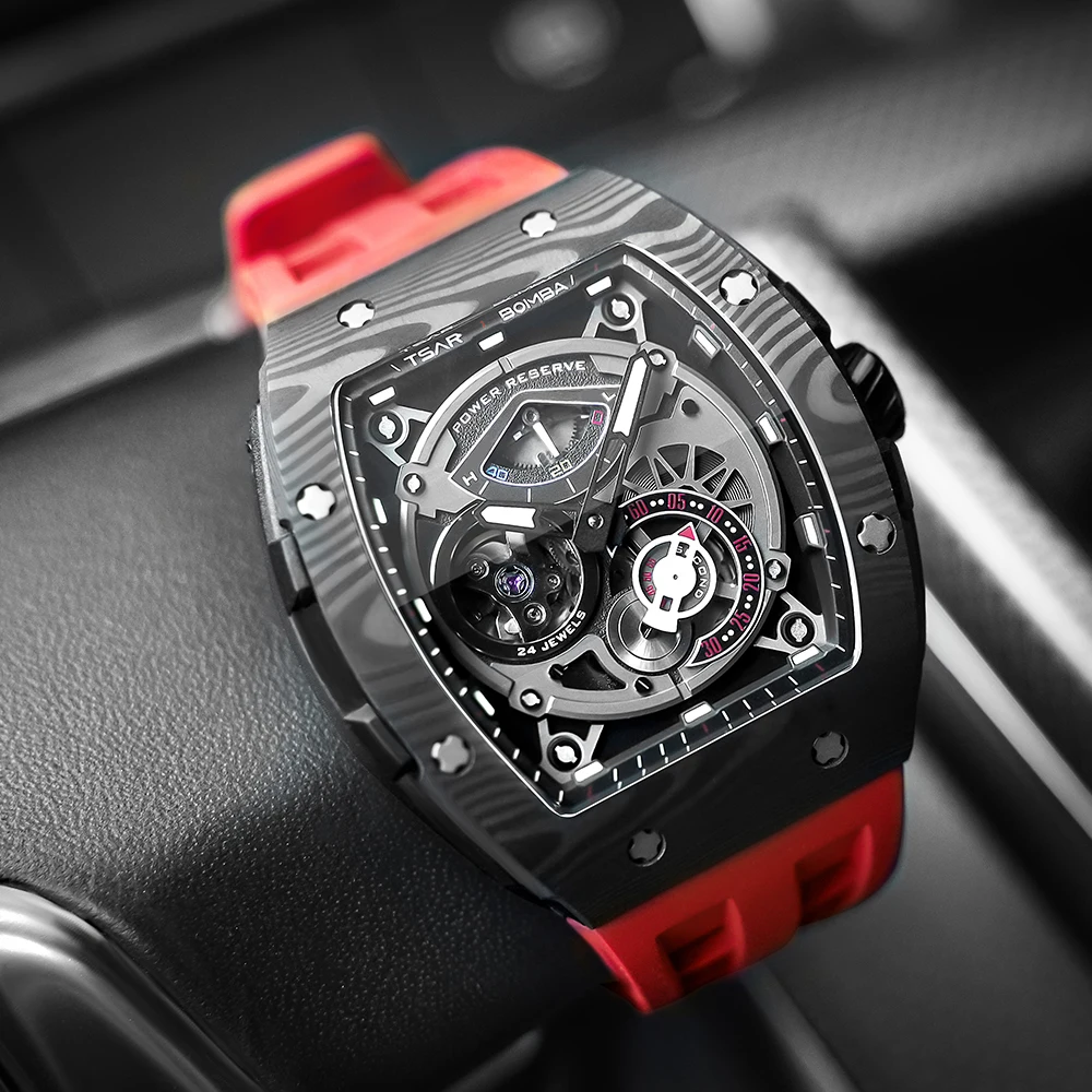 TSAR BOMBA TB8208 Automatic Carbon Fiber Luxury Watch