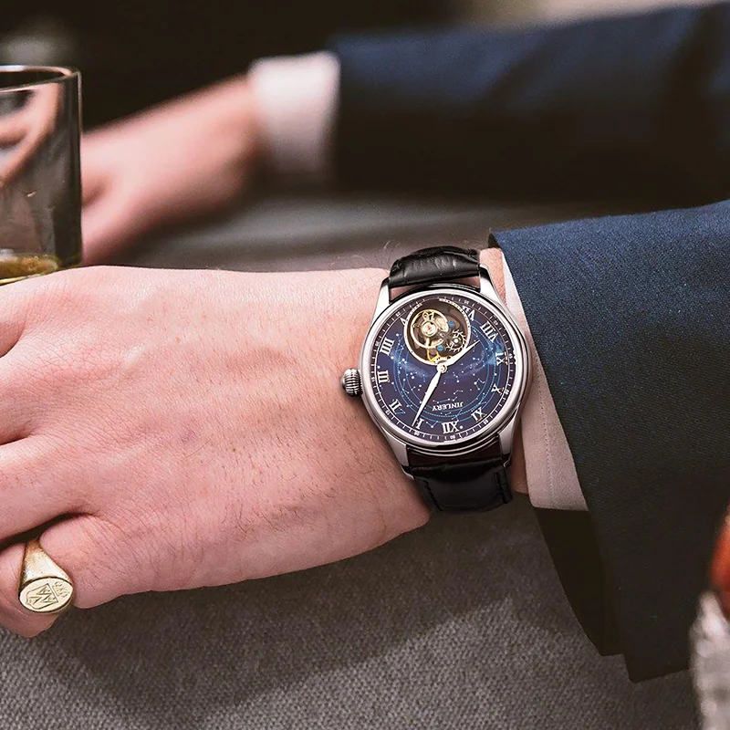 JINLERY Luxury Tourbillon Mechanical Watch J9062