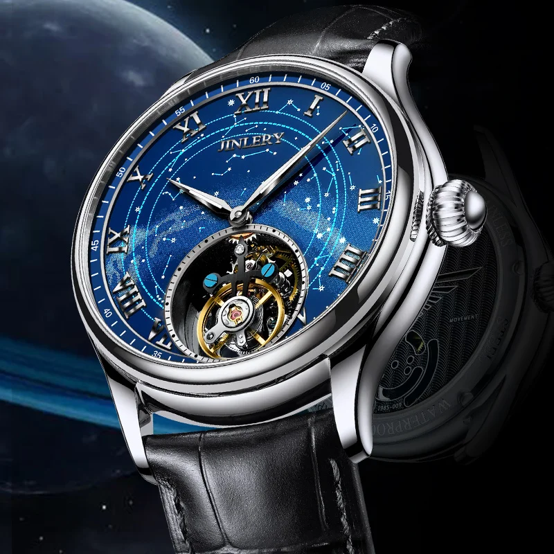 JINLERY Luxury Tourbillon Mechanical Watch J9062