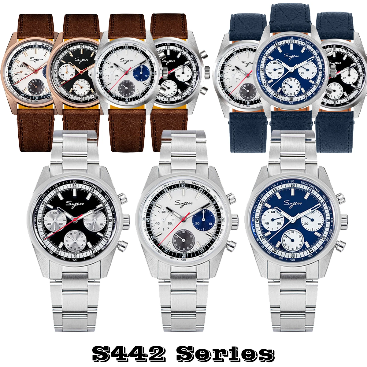 Sugess S442 38mm Chronograph Men's Watch