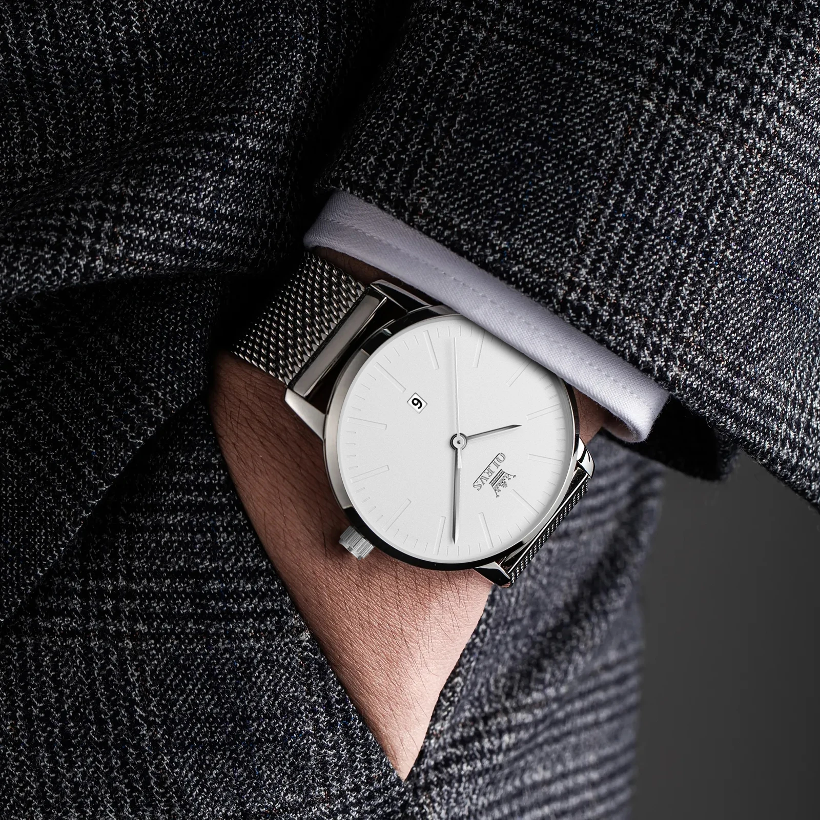 OLEVS Ultra-Thin Quartz Watch for Men