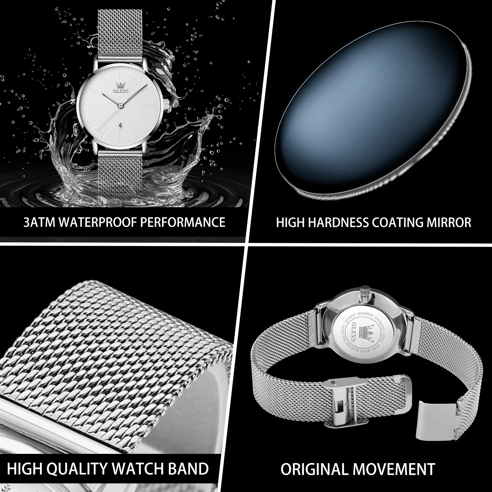 OLEVS Ultra-Thin Quartz Watch for Men
