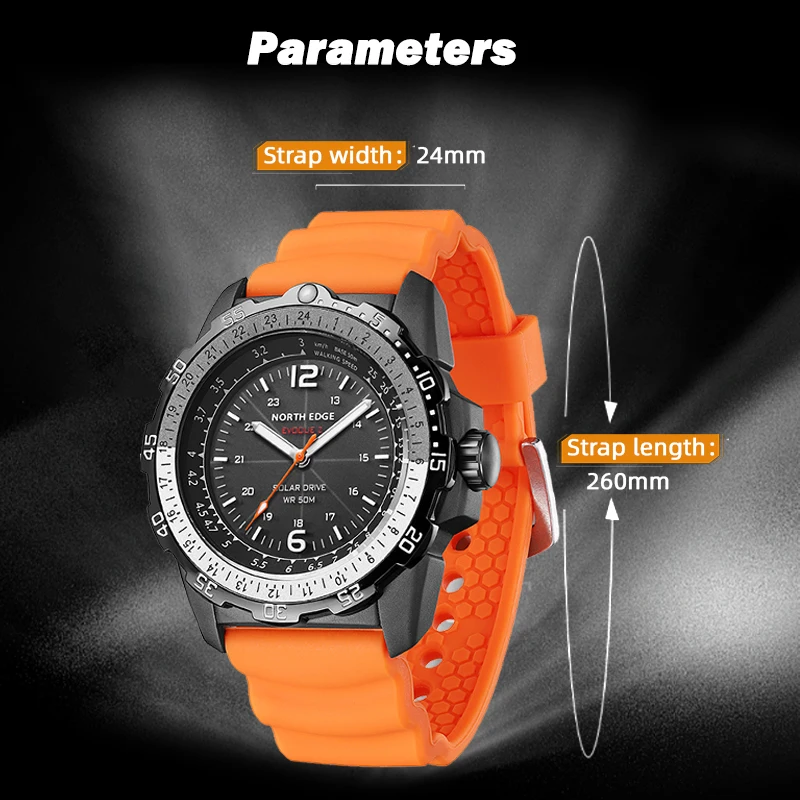 NORTH EDGE EVOQUE 2 Solar-Powered Digital Military Watch