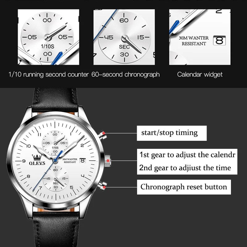 OLEVS 2880 Mens Quartz Business Watch