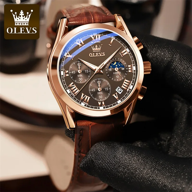 OLEVS Mens Watch Multi-Function Quartz Watch