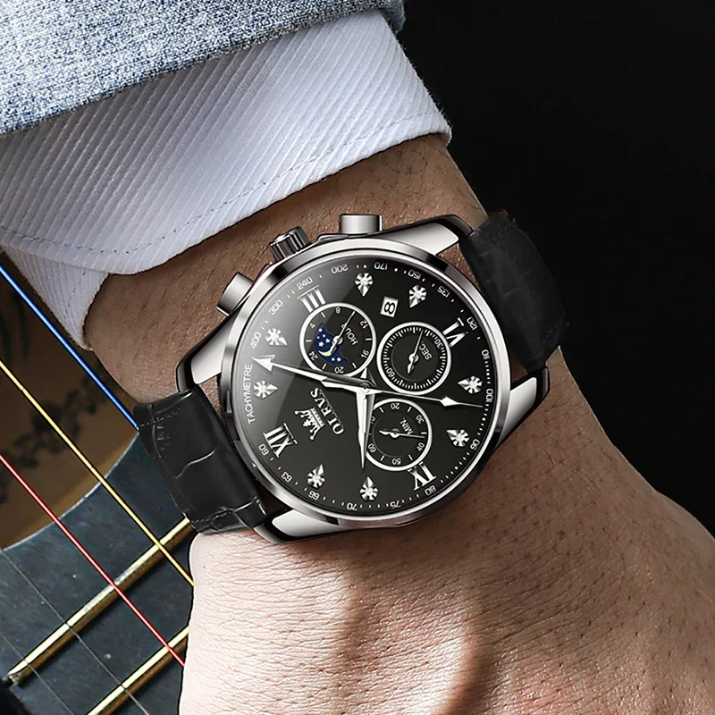 OLEVS Sport Multifunction Watch with Moonphase